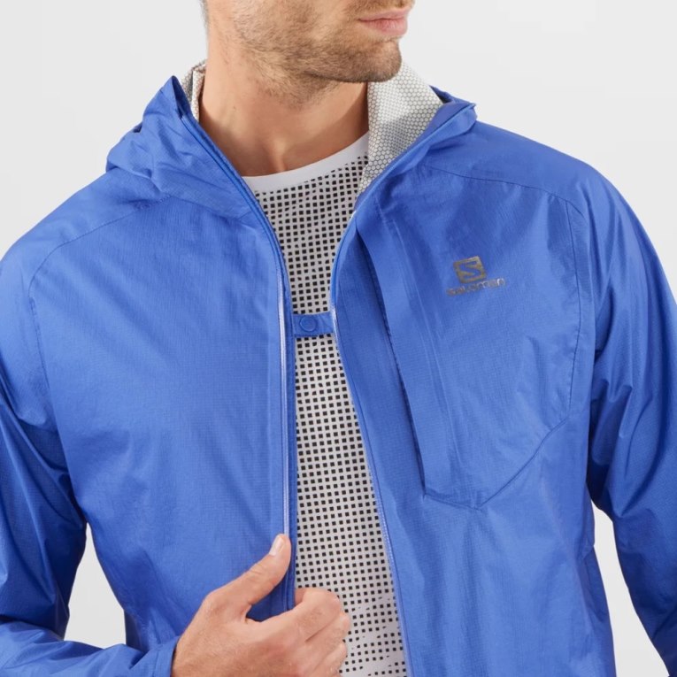 Chaquetas Shell Salomon Bonatti Impermeables Hombre Azules | MX RYCZ409